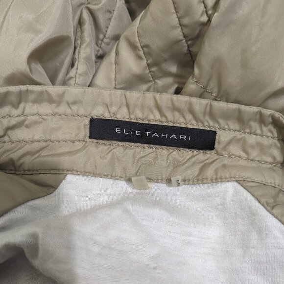 ELIE TAHARI tan lightweight windbreaker jacket 10 - Picture 9 of 10